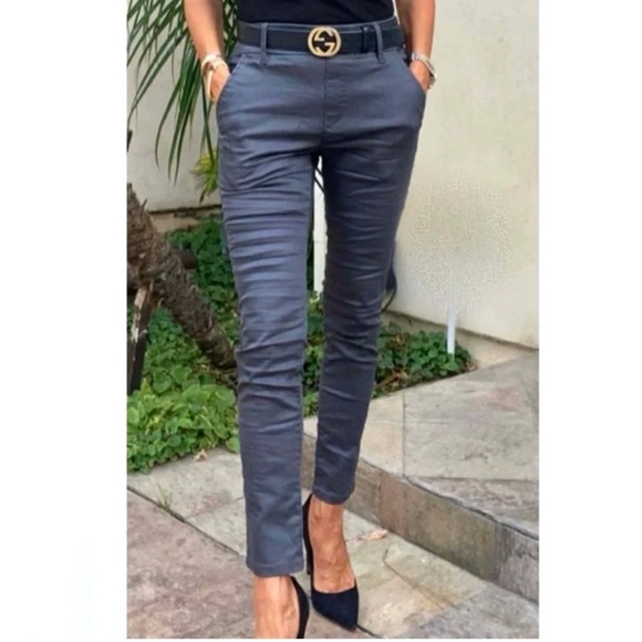 BEVY FLOG Pants - Bevy Flog Dafna Pinstripe Pull on Stripe OG Pants Slim Skinny Size 26 Office